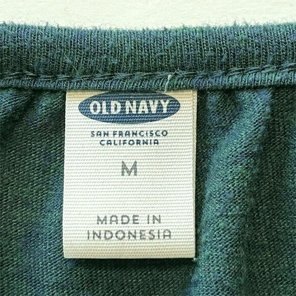 Old Navy Peasant Top sz M Trumpet Sleeves Dark Forest Fairy Grunge Cottagecore - Picture 4 of 8